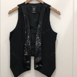 Black Sequence Vest